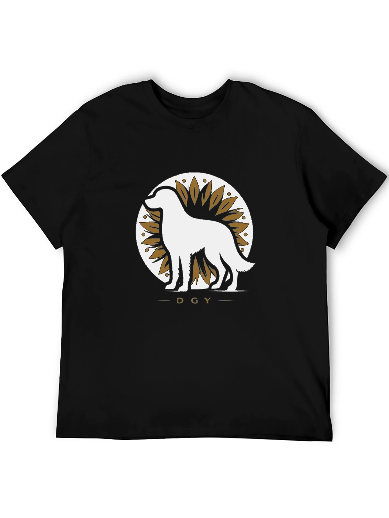 Sunflower Dog Silhouette T-Shirt – Artistic Dog Lover Graphic Tee