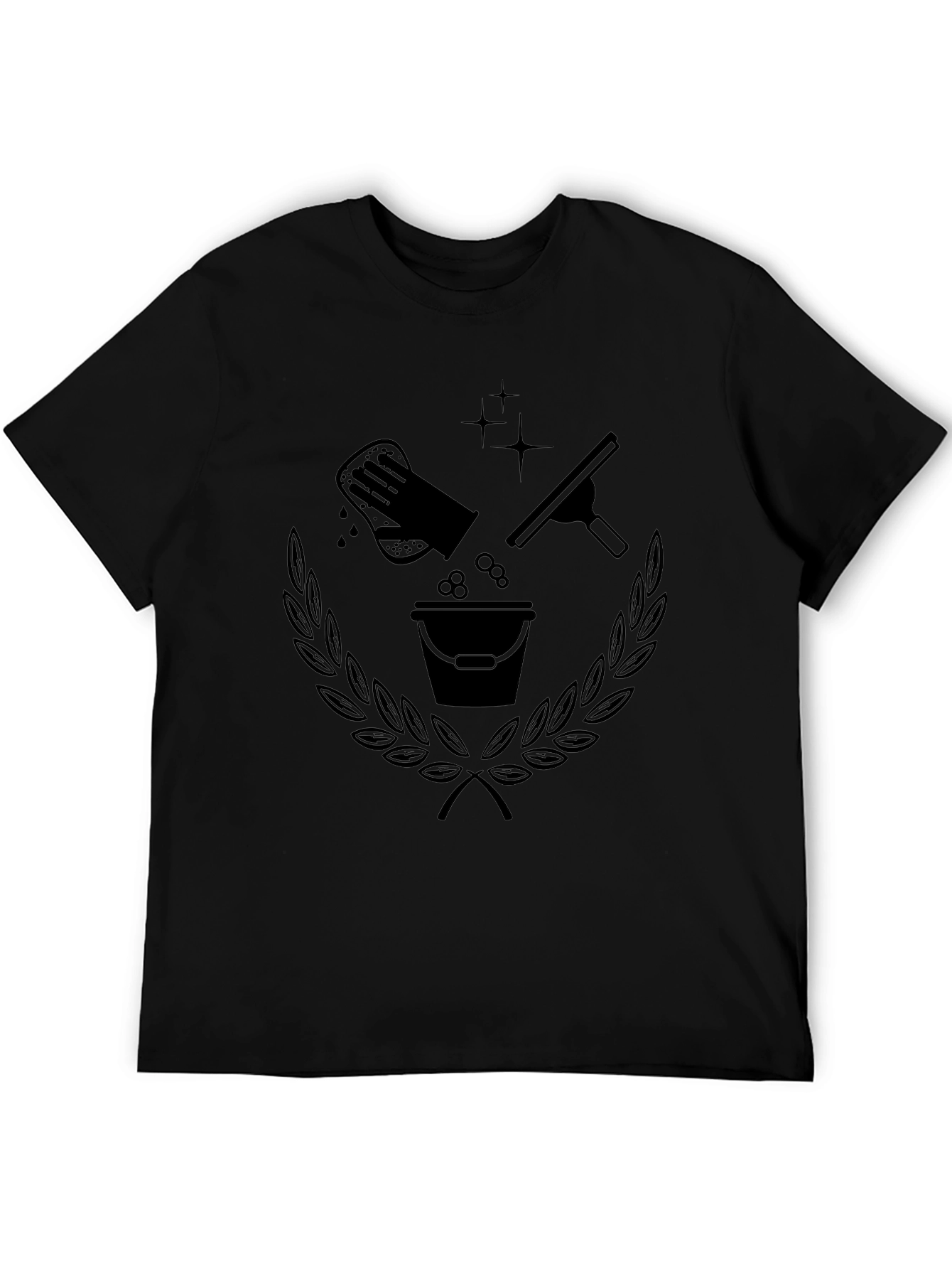 Cleaning Crew T-Shirt - Black Graphic Tee