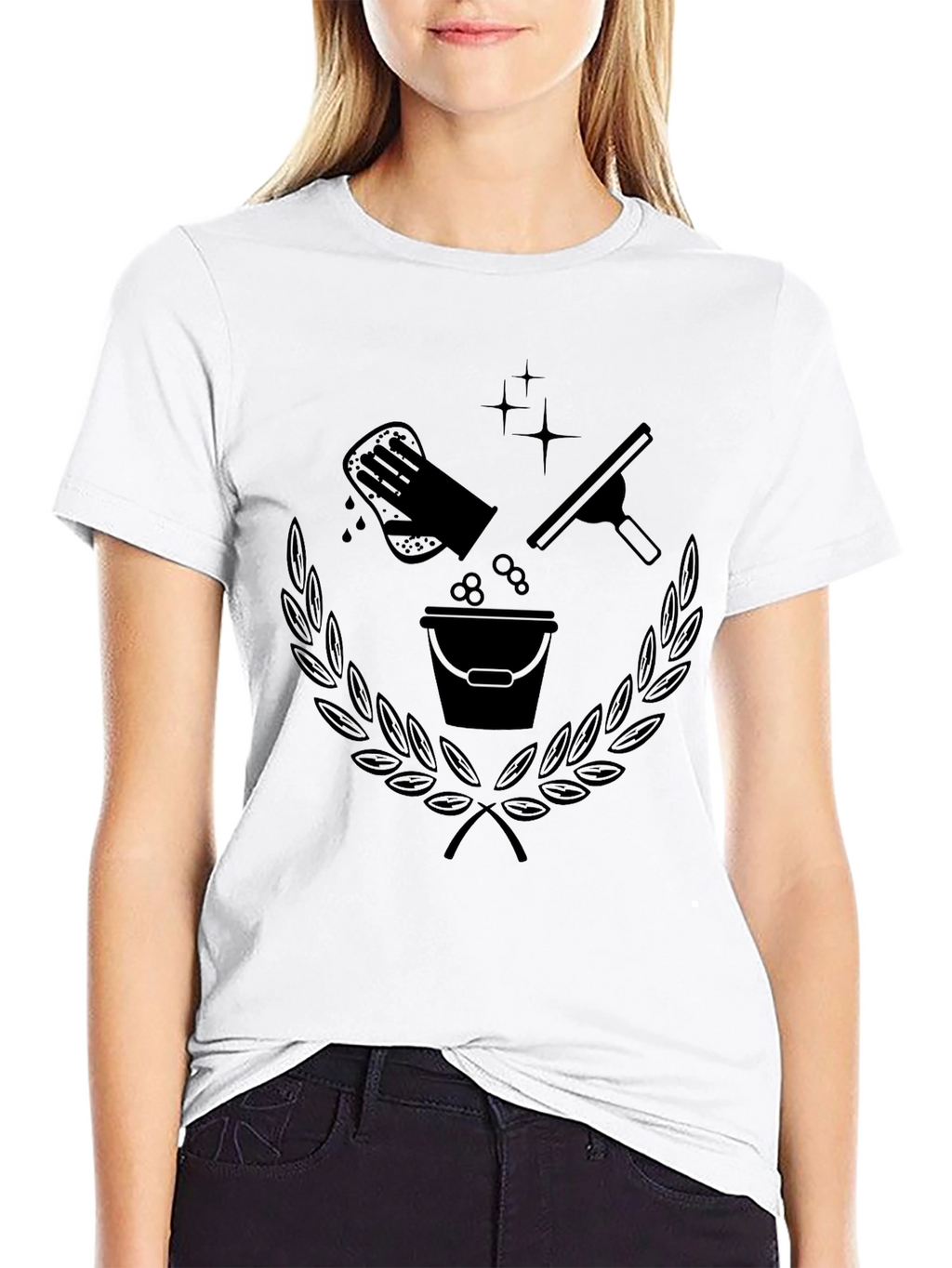 Cleaning Crew T-Shirt - Black Graphic Tee