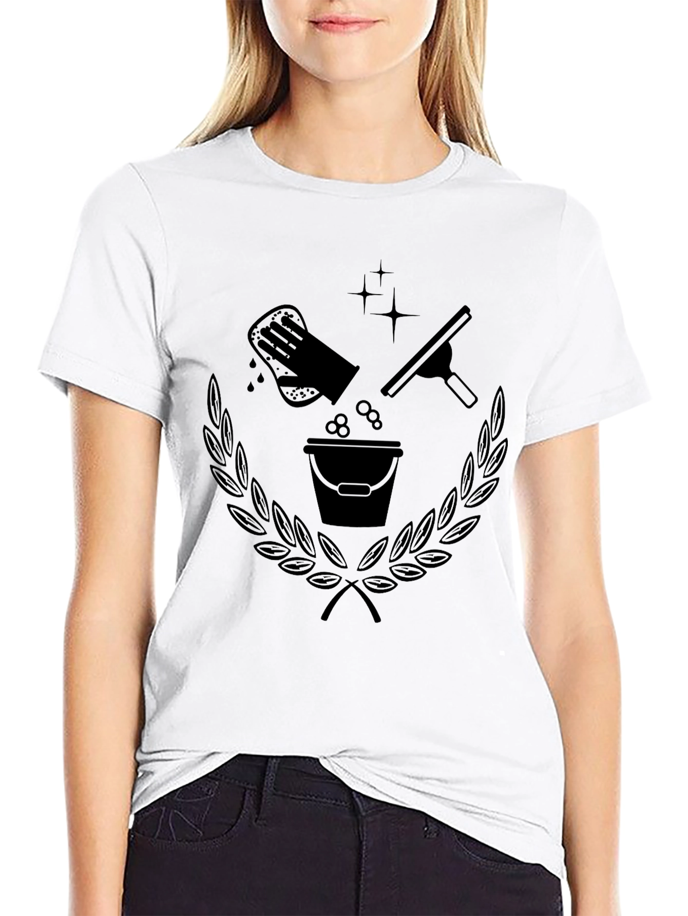 Cleaning Crew T-Shirt - Black Graphic Tee