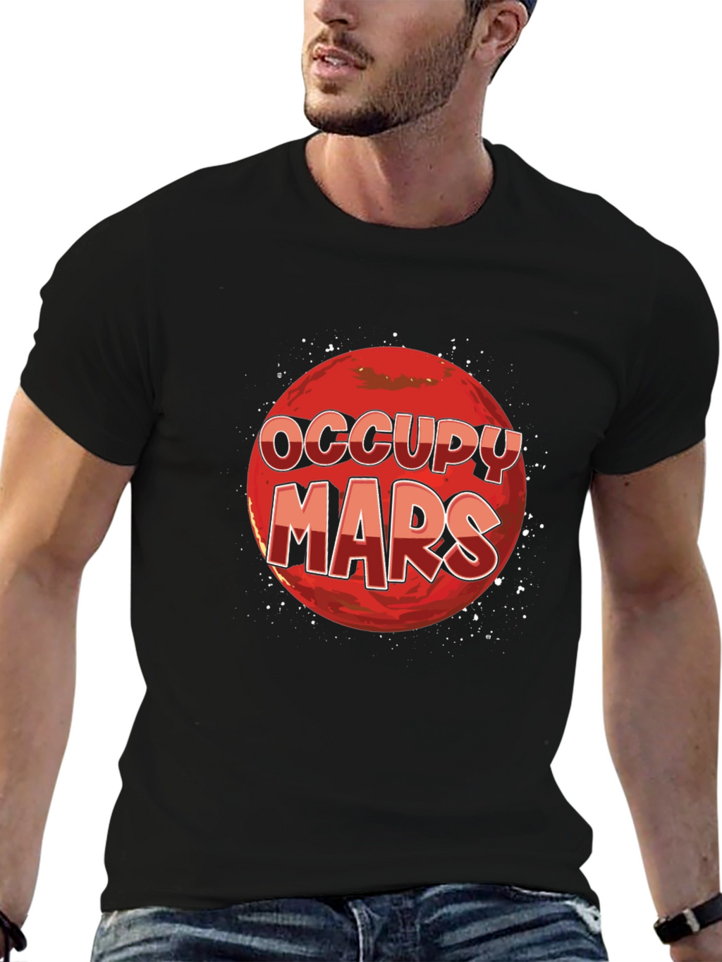 Occupy Mars Graphic T-Shirt - Space Exploration Tee