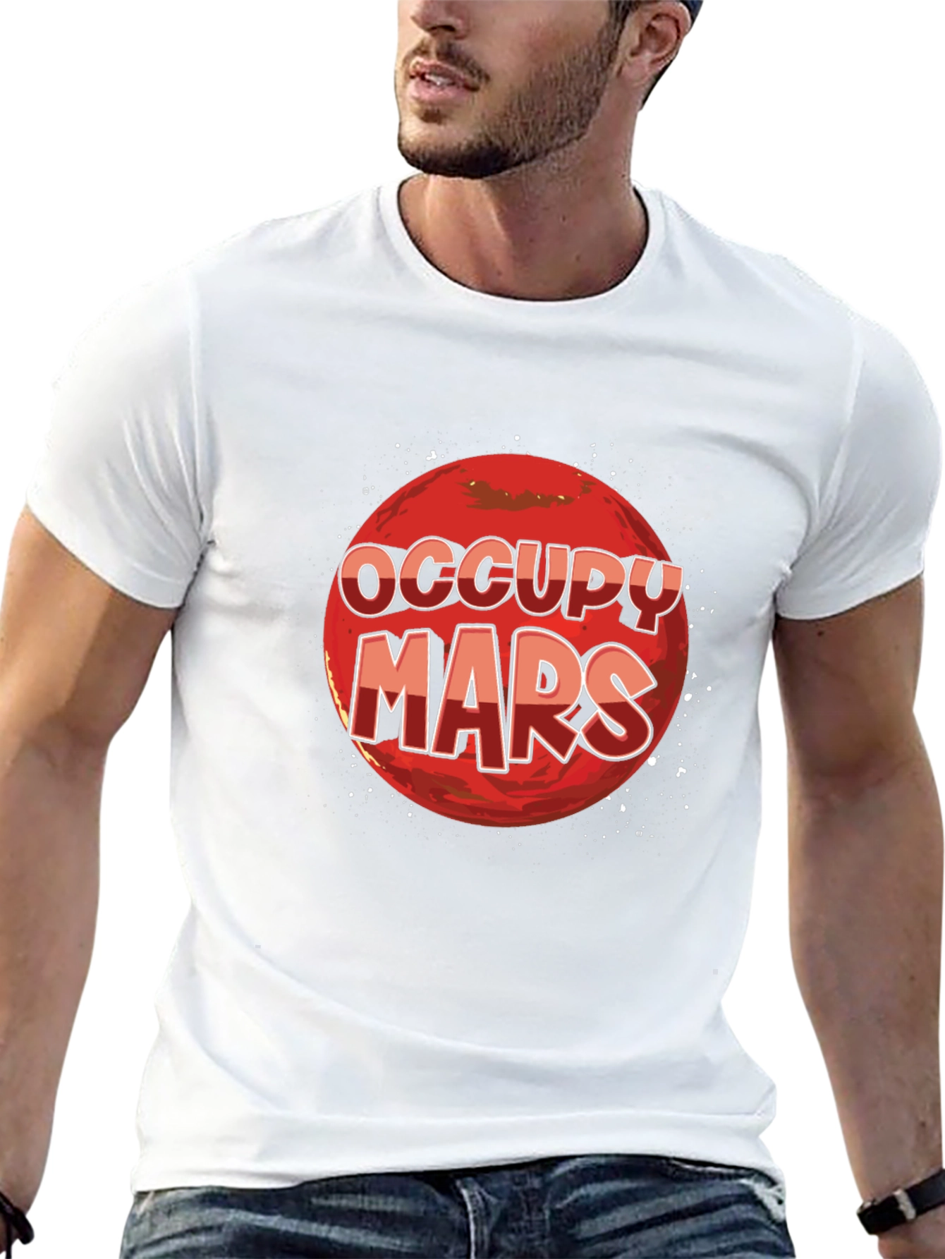 Occupy Mars Graphic T-Shirt - Space Exploration Tee