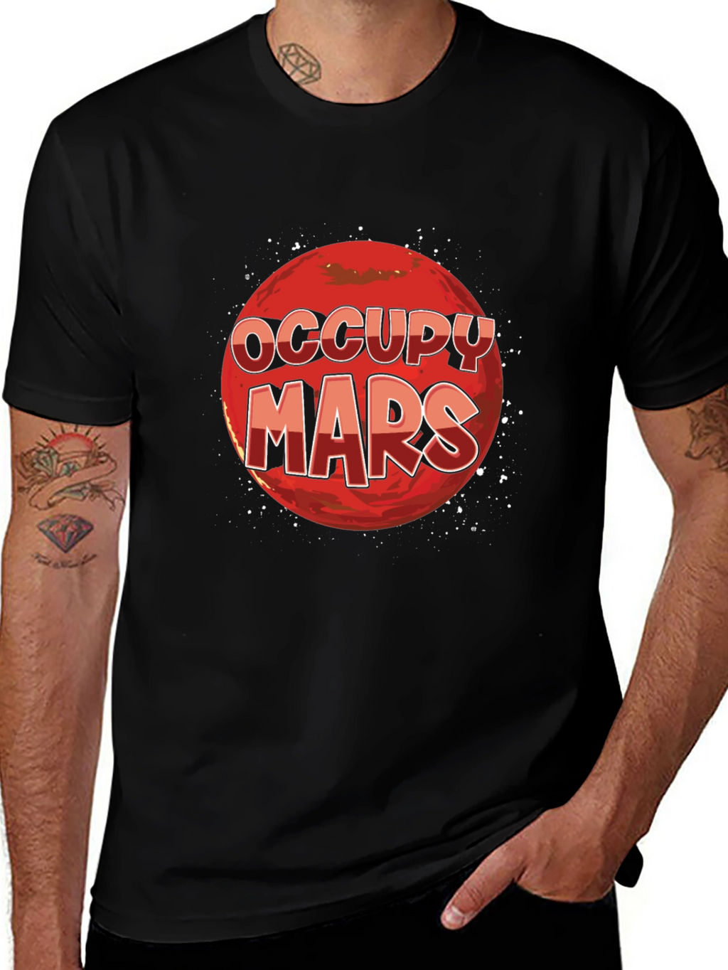 Occupy Mars Graphic T-Shirt - Space Exploration Tee