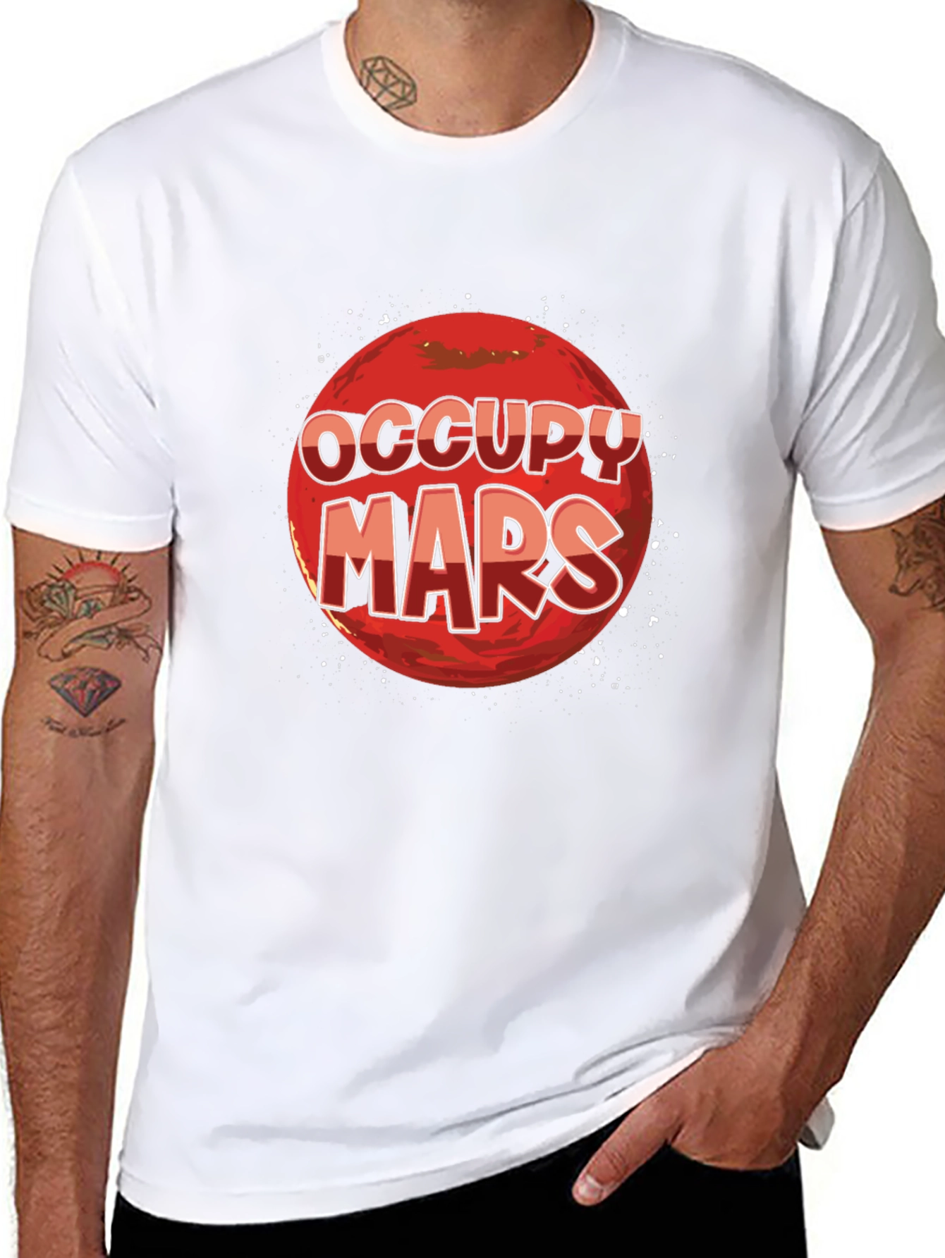 Occupy Mars Graphic T-Shirt - Space Exploration Tee