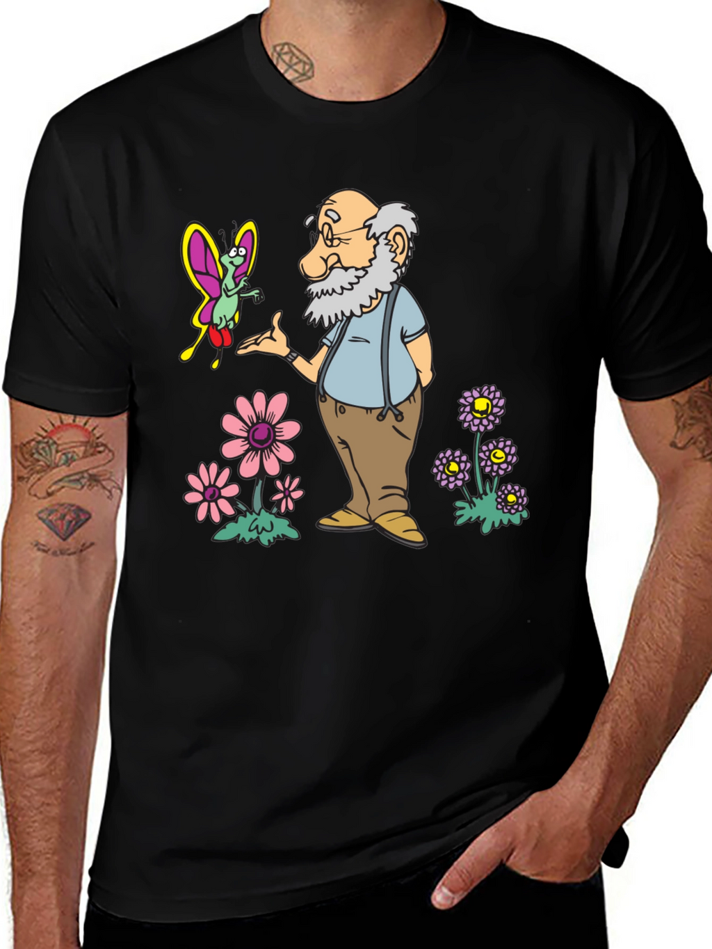 Cartoon Old Man T-Shirt
