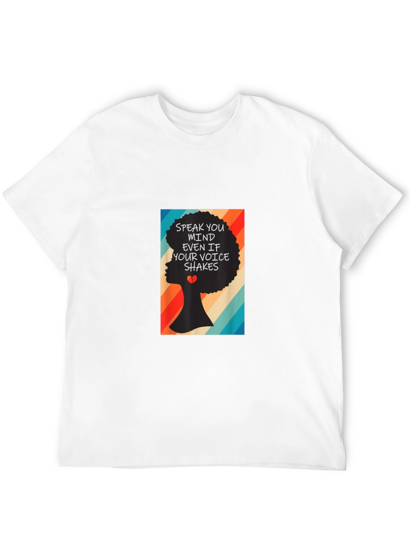 Speak Your Mind T-Shirt - Afro Silhouette Tee