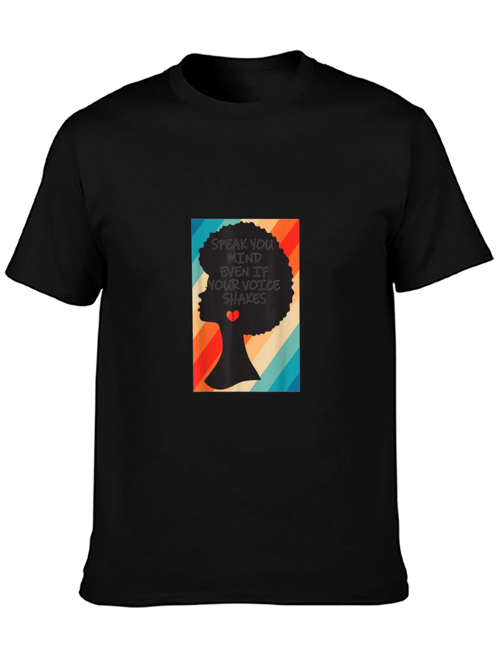 Speak Your Mind T-Shirt - Afro Silhouette Tee