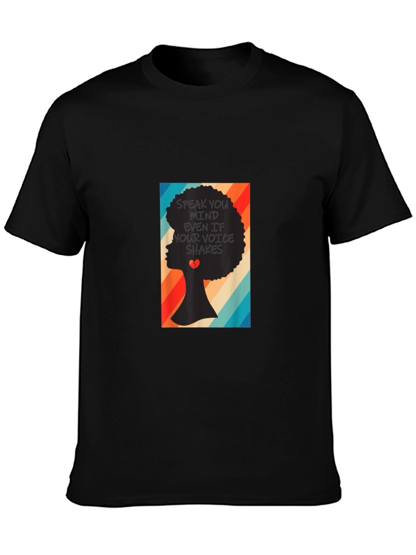 Speak Your Mind T-Shirt - Afro Silhouette Tee