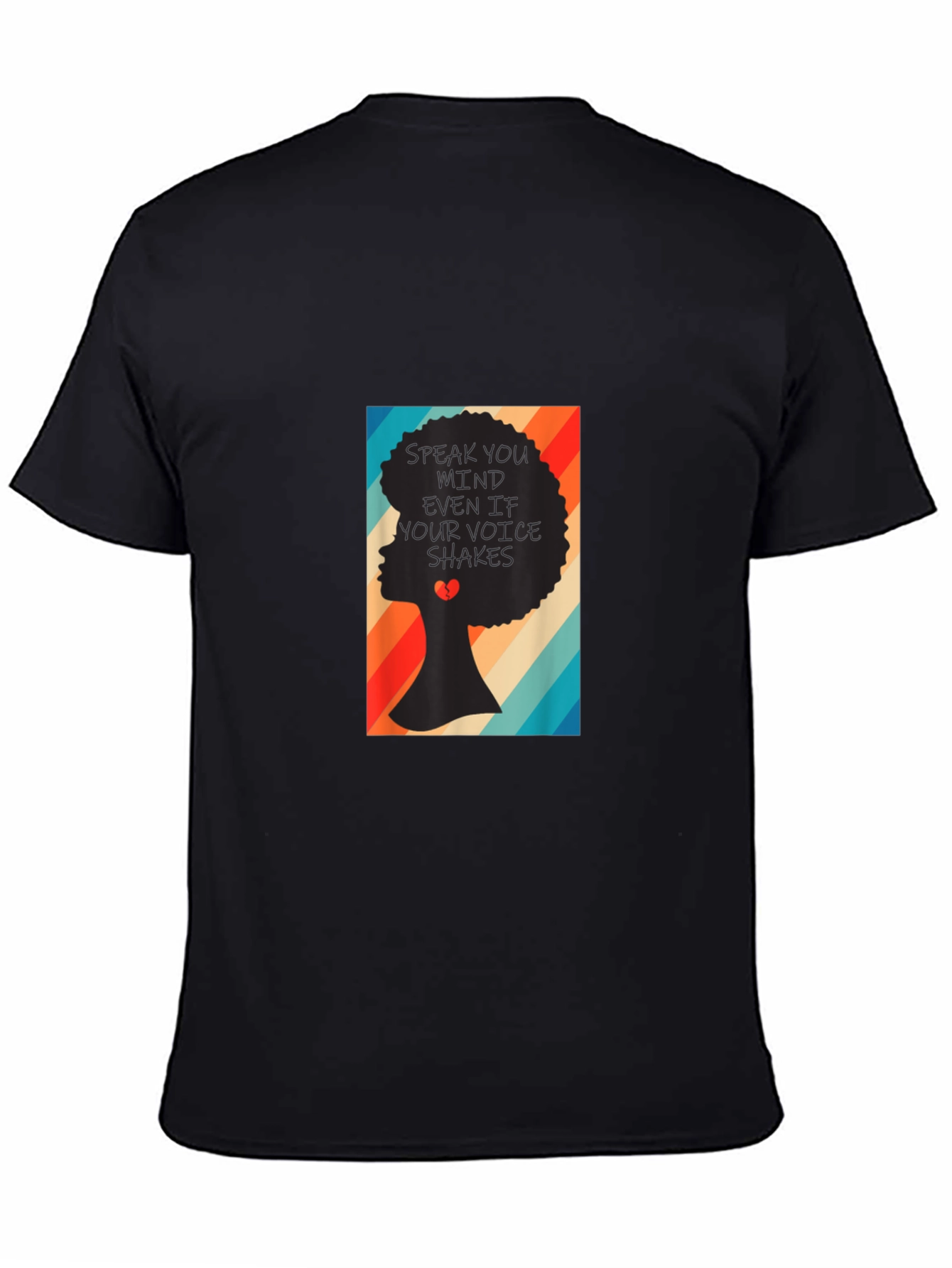 Speak Your Mind T-Shirt - Afro Silhouette Tee