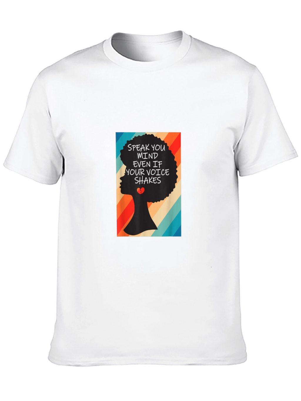 Speak Your Mind T-Shirt - Afro Silhouette Tee