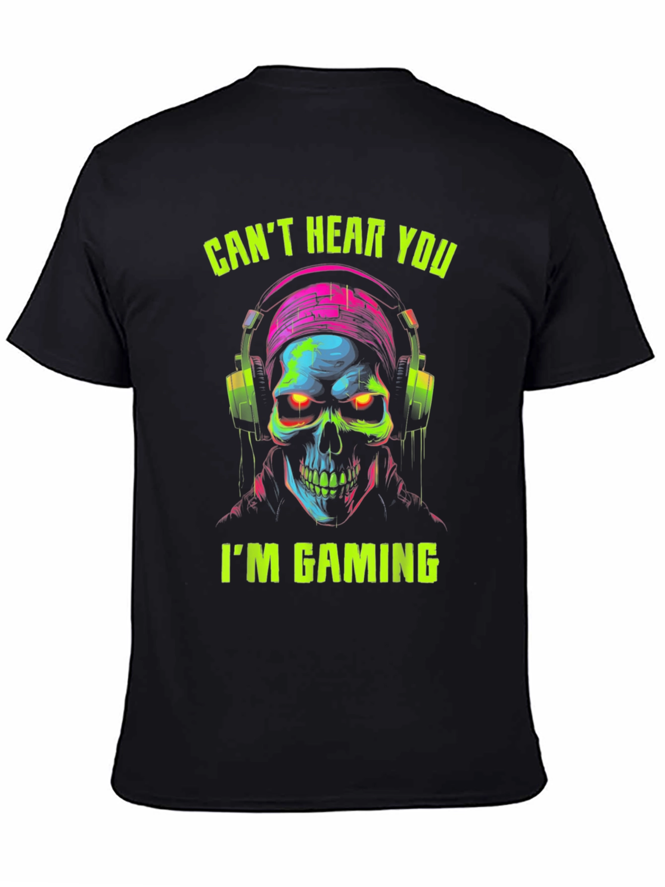 Gamer Skull T-Shirt: Cant Hear You Im Gaming!