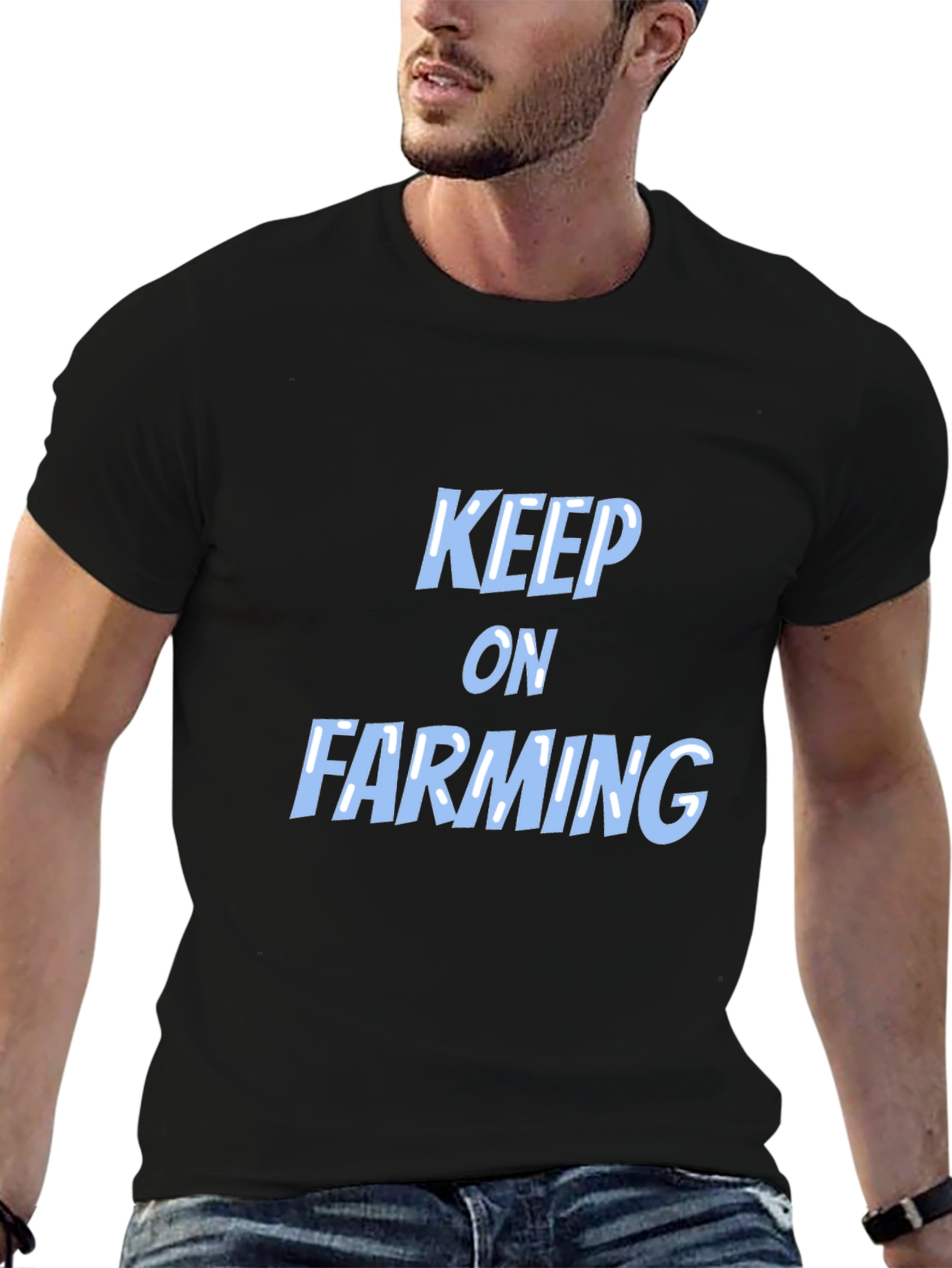 Keep on Farming Black T-Shirt