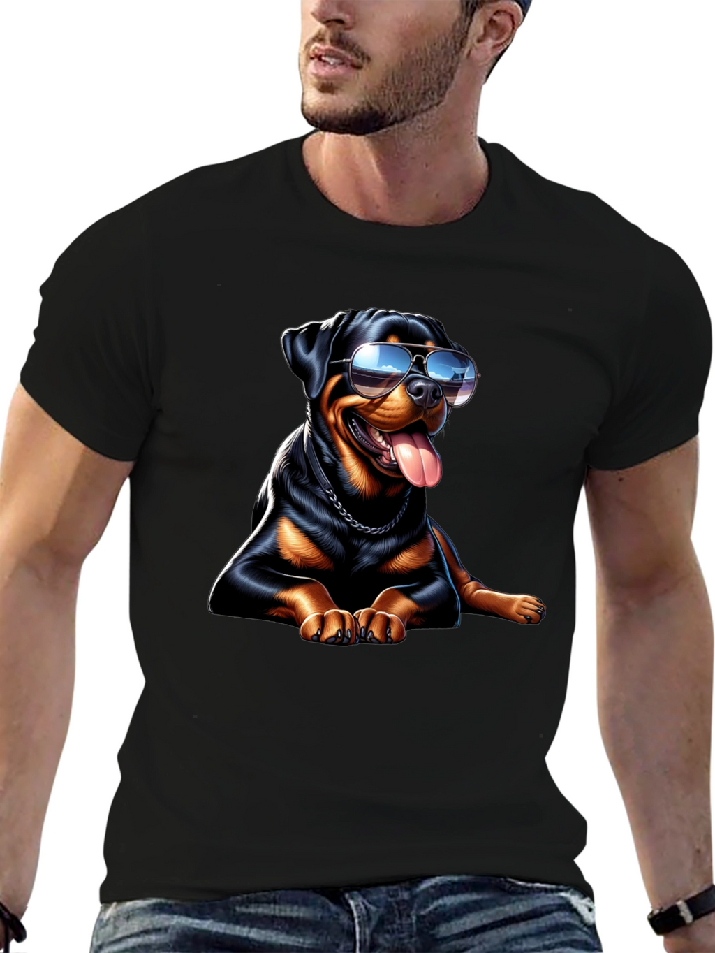Cool Rottweiler Graphic Tee
