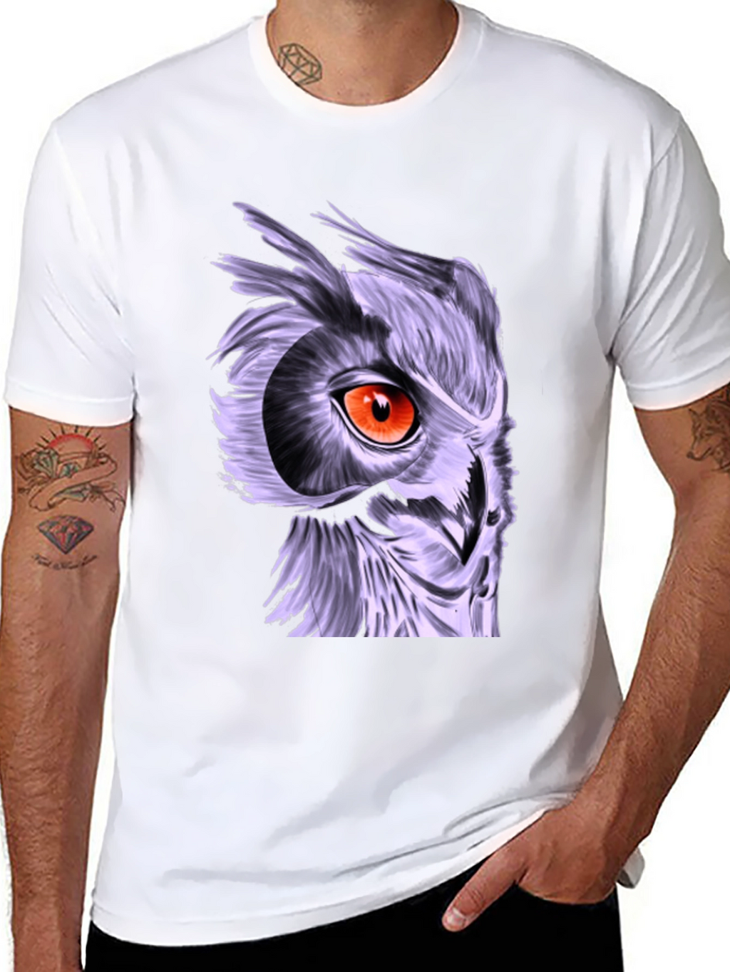 Owl Graphic T-Shirt - Striking Eye Design