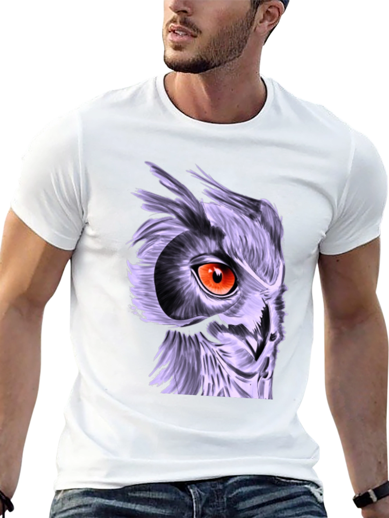 Owl Graphic T-Shirt - Striking Eye Design