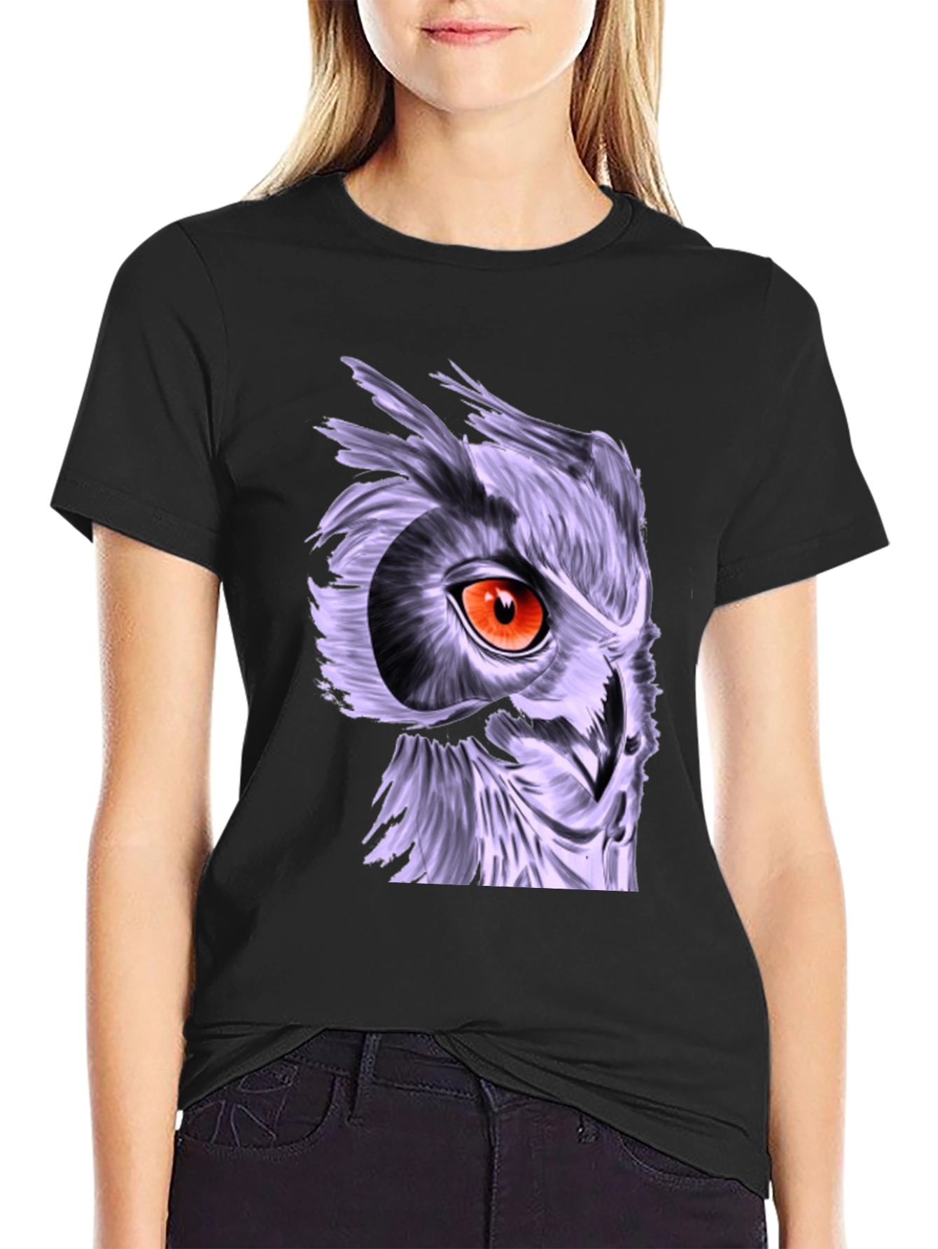 Owl Graphic T-Shirt - Striking Eye Design