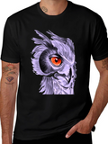 Owl Graphic T-Shirt - Striking Eye Design