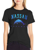 Nassau Bahamas Dolphin Graphic T-Shirt