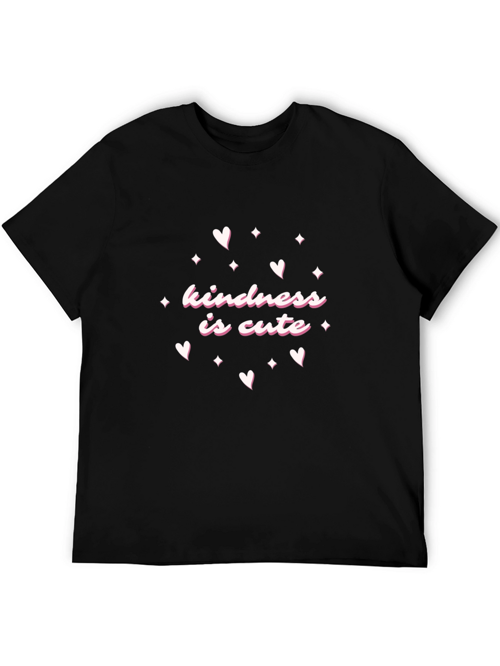 Kindness Is Cute Black T-Shirt