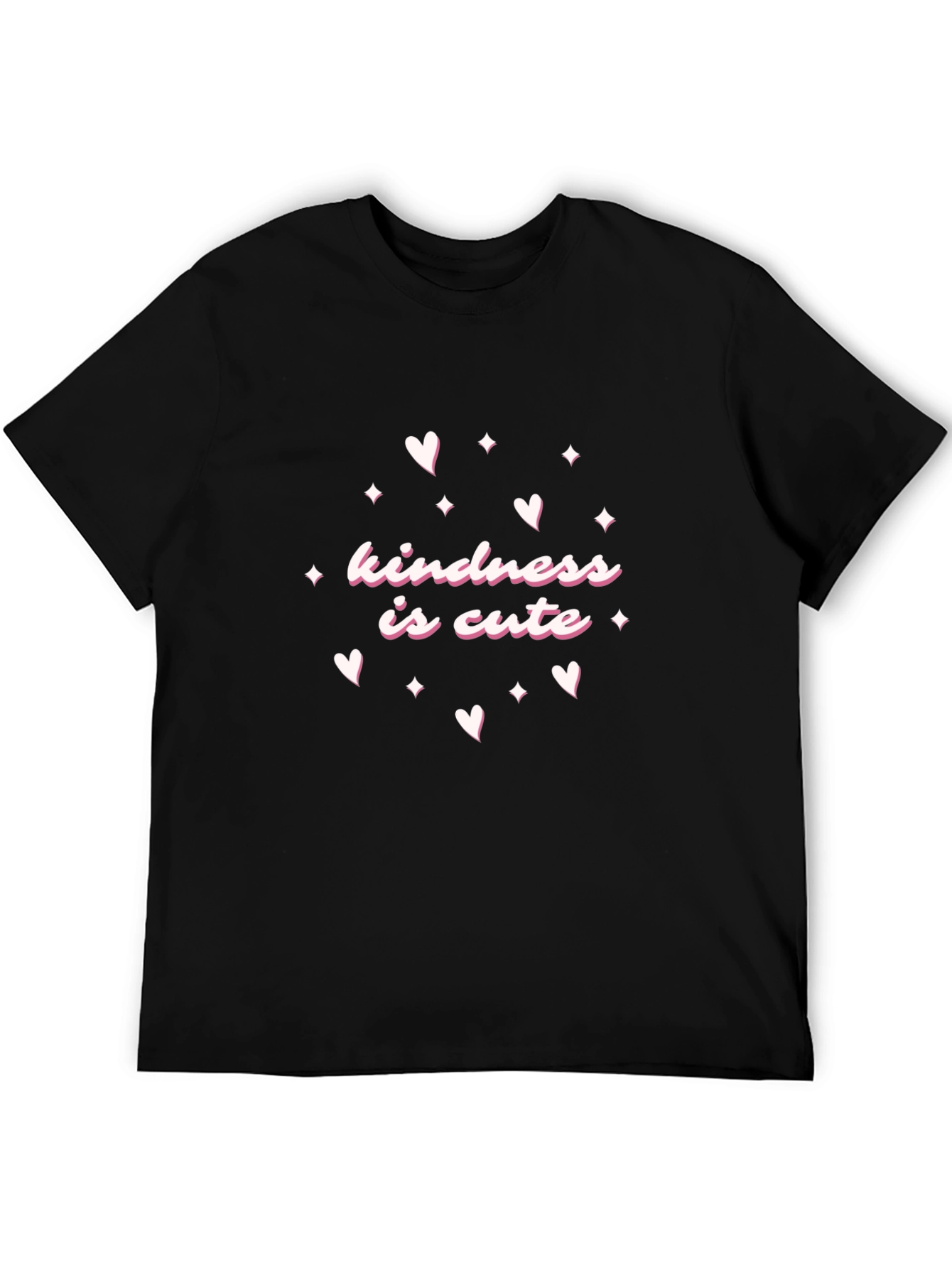 Kindness Is Cute Black T-Shirt
