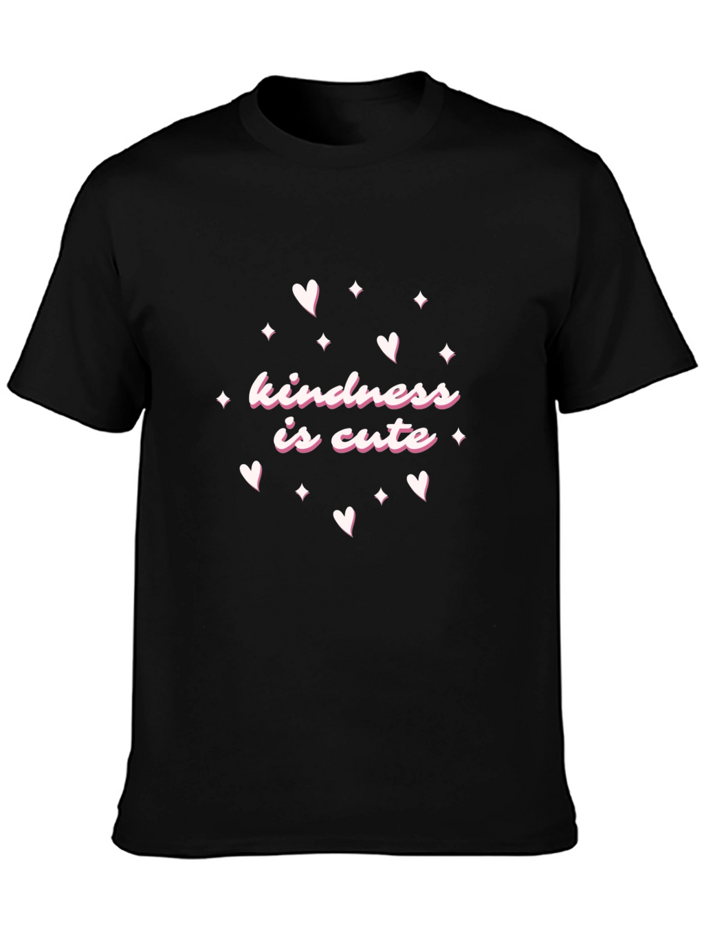 Kindness Is Cute Black T-Shirt