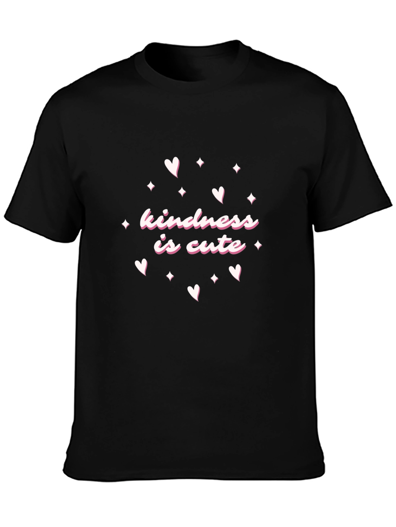 Kindness Is Cute Black T-Shirt