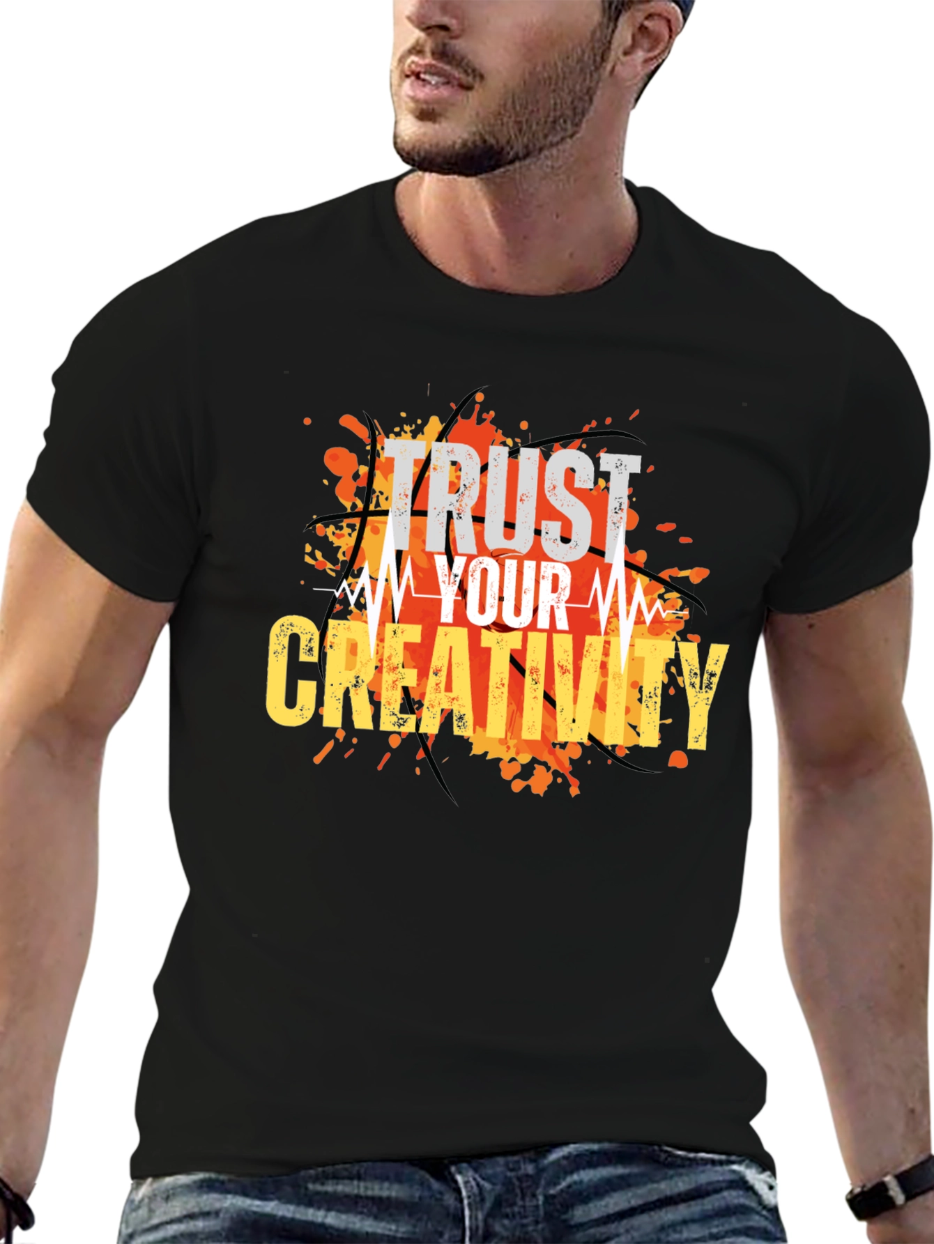 Trust Your Creativity Graphic T-Shirt - Black
