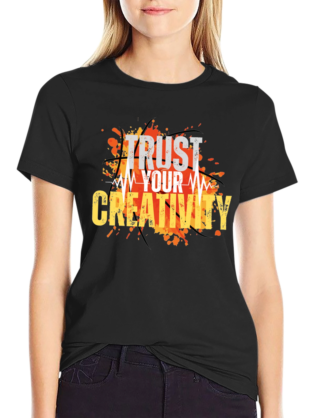 Trust Your Creativity Graphic T-Shirt - Black