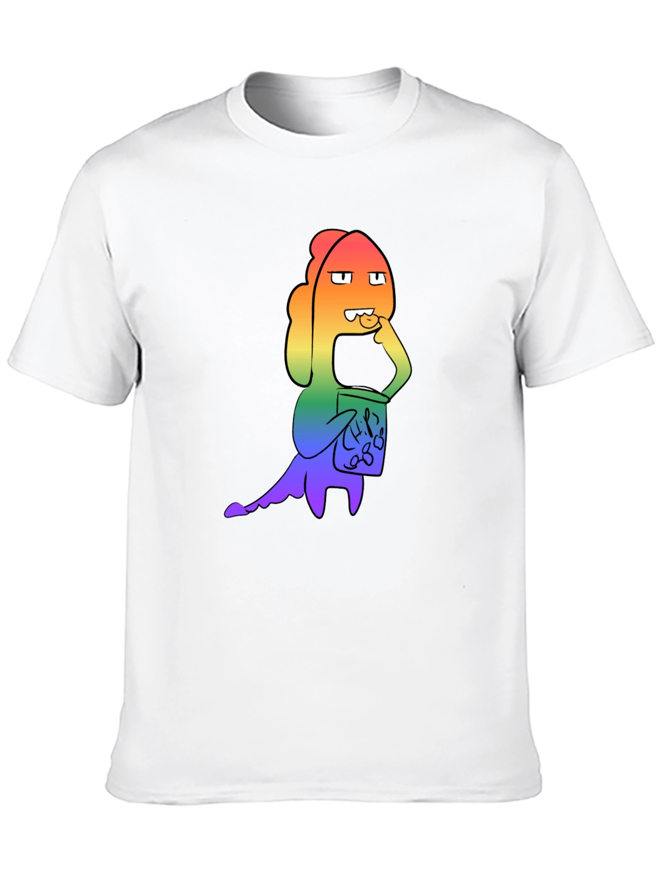 Rainbow Monster Chips Black T-Shirt