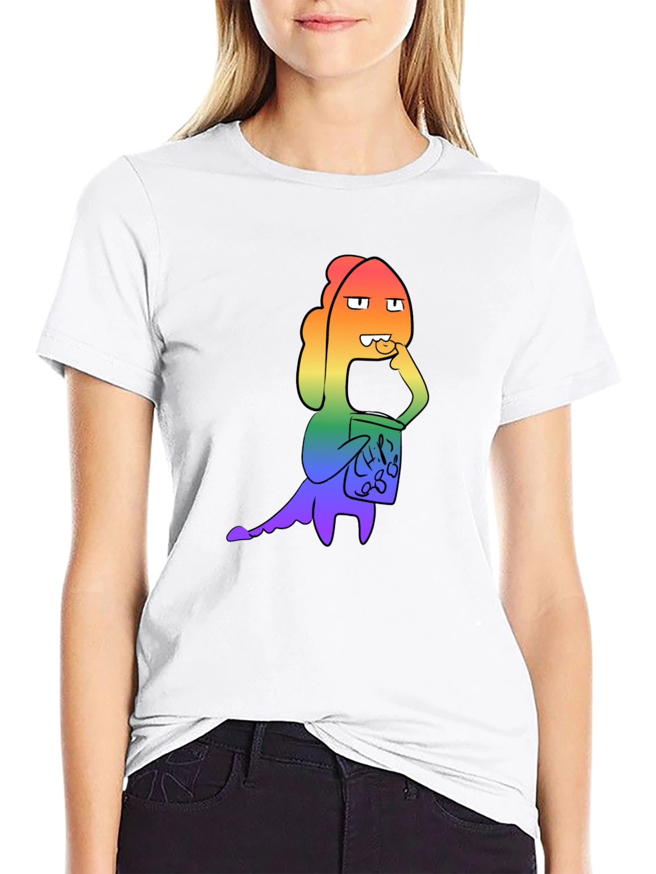 Rainbow Monster Chips Black T-Shirt