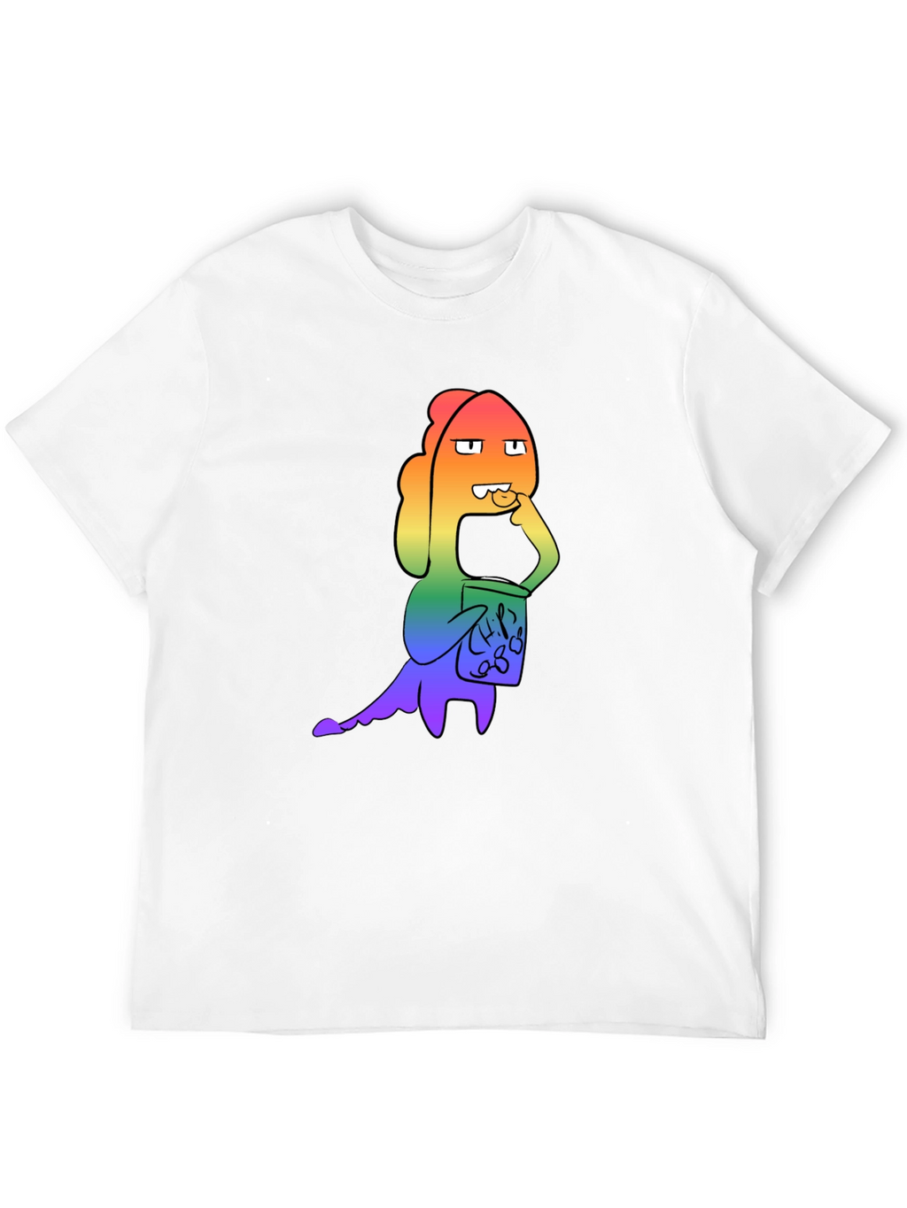 Rainbow Monster Chips Black T-Shirt