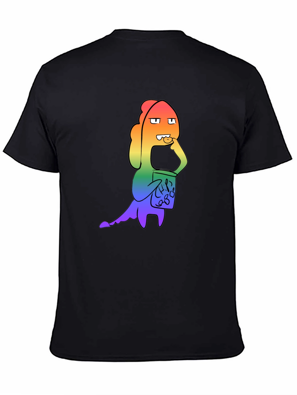 Rainbow Monster Chips Black T-Shirt