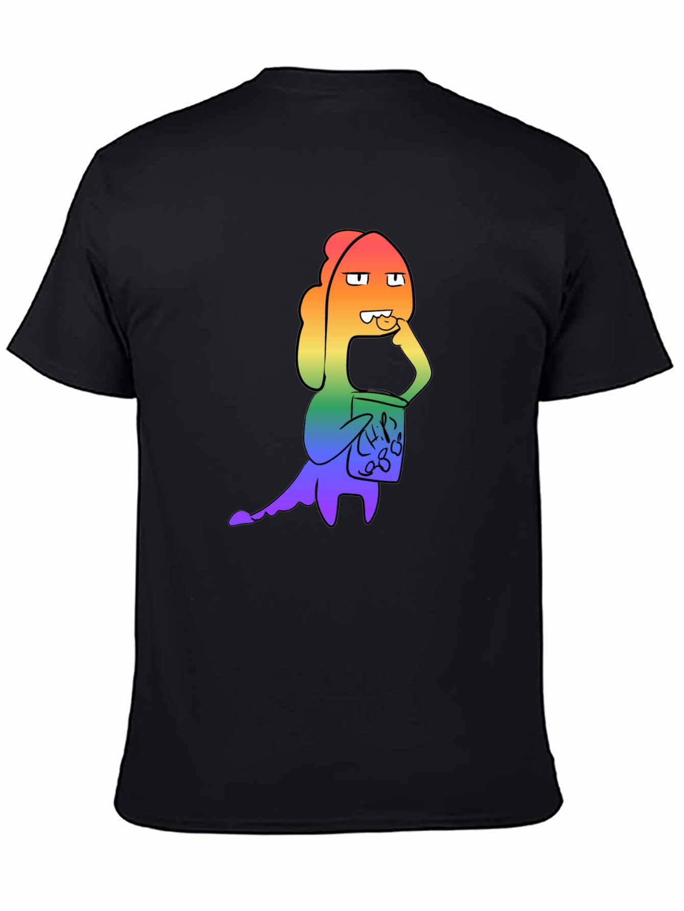 Rainbow Monster Chips Black T-Shirt