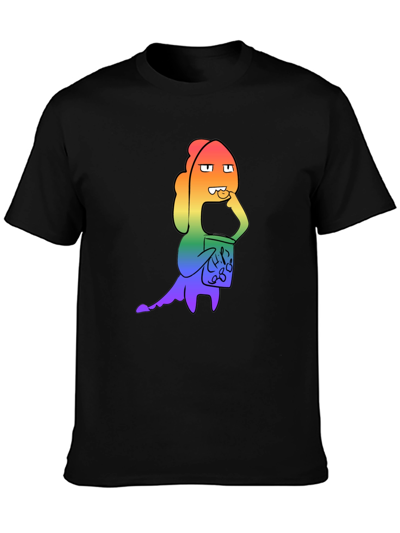 Rainbow Monster Chips Black T-Shirt