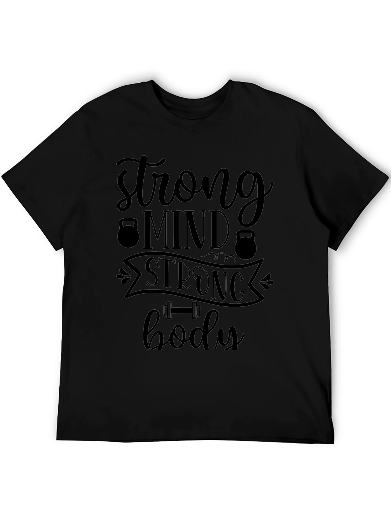 Strong Mind Strong Body Graphic Tee - Black Fitness Shirt