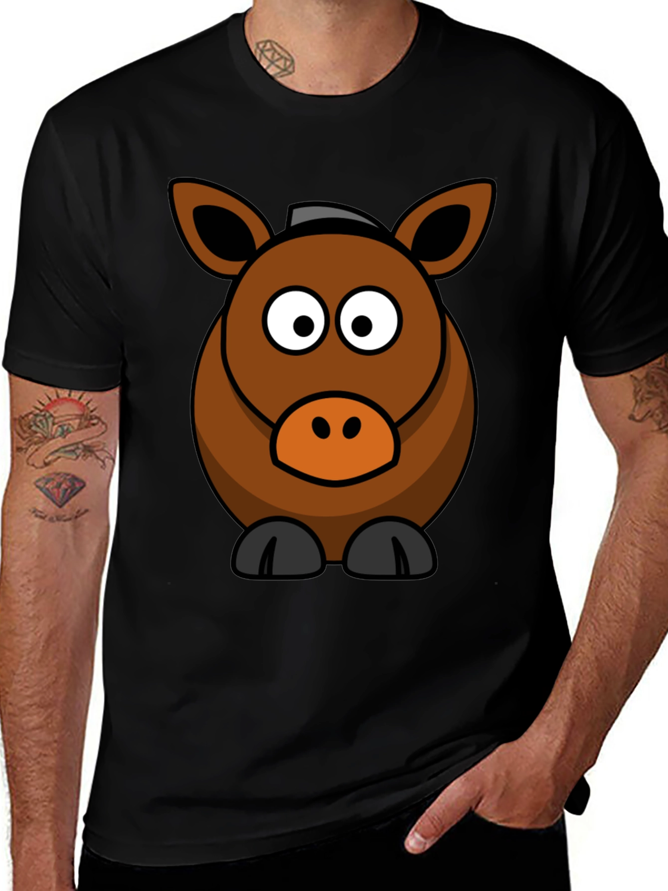 Cartoon Horse Graphic Tee