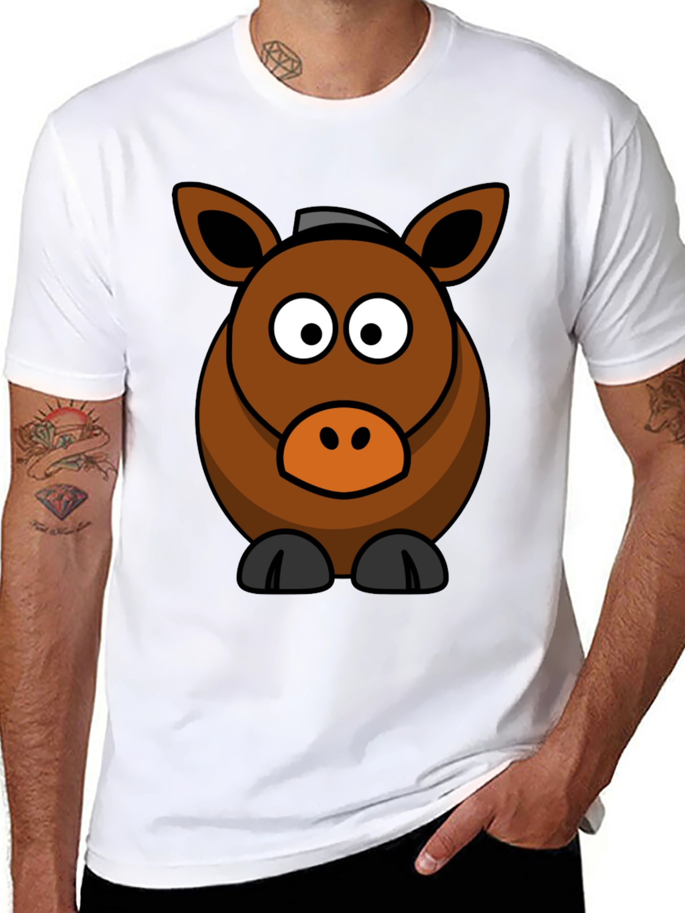 Cartoon Horse Graphic Tee