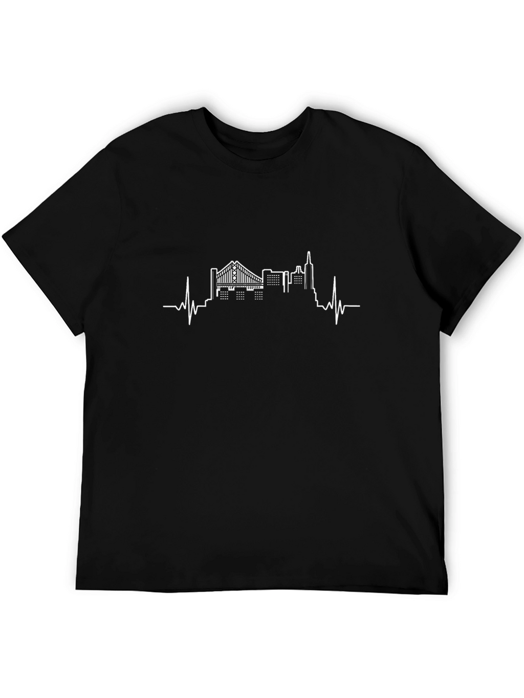 Cityscape Heartbeat Black Tee