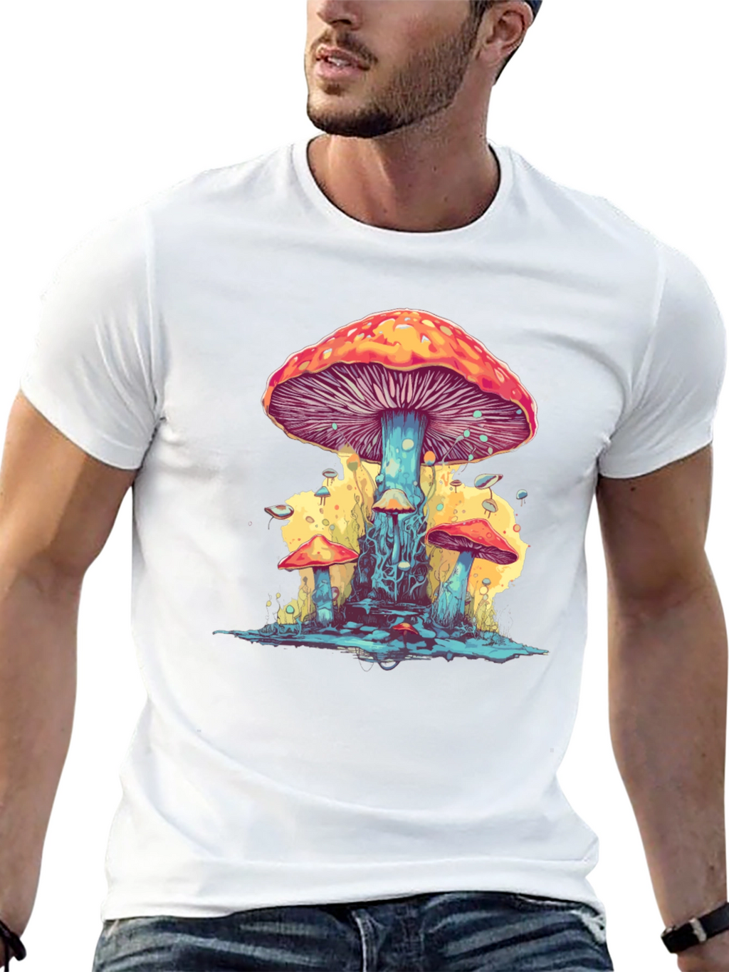 Psychedelic Mushroom Graphic Tee