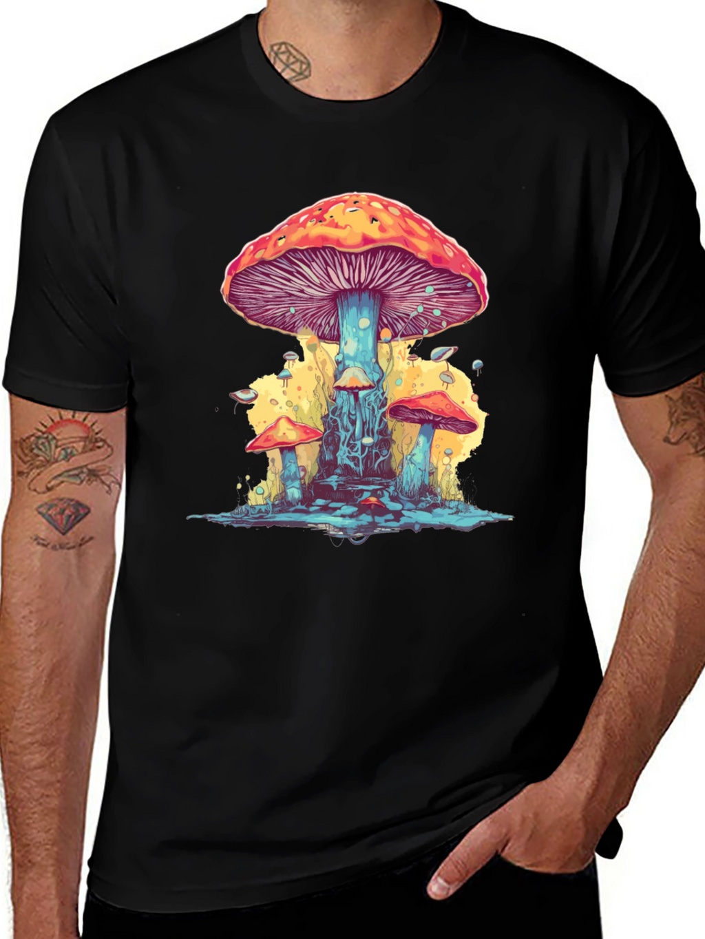 Psychedelic Mushroom Graphic Tee