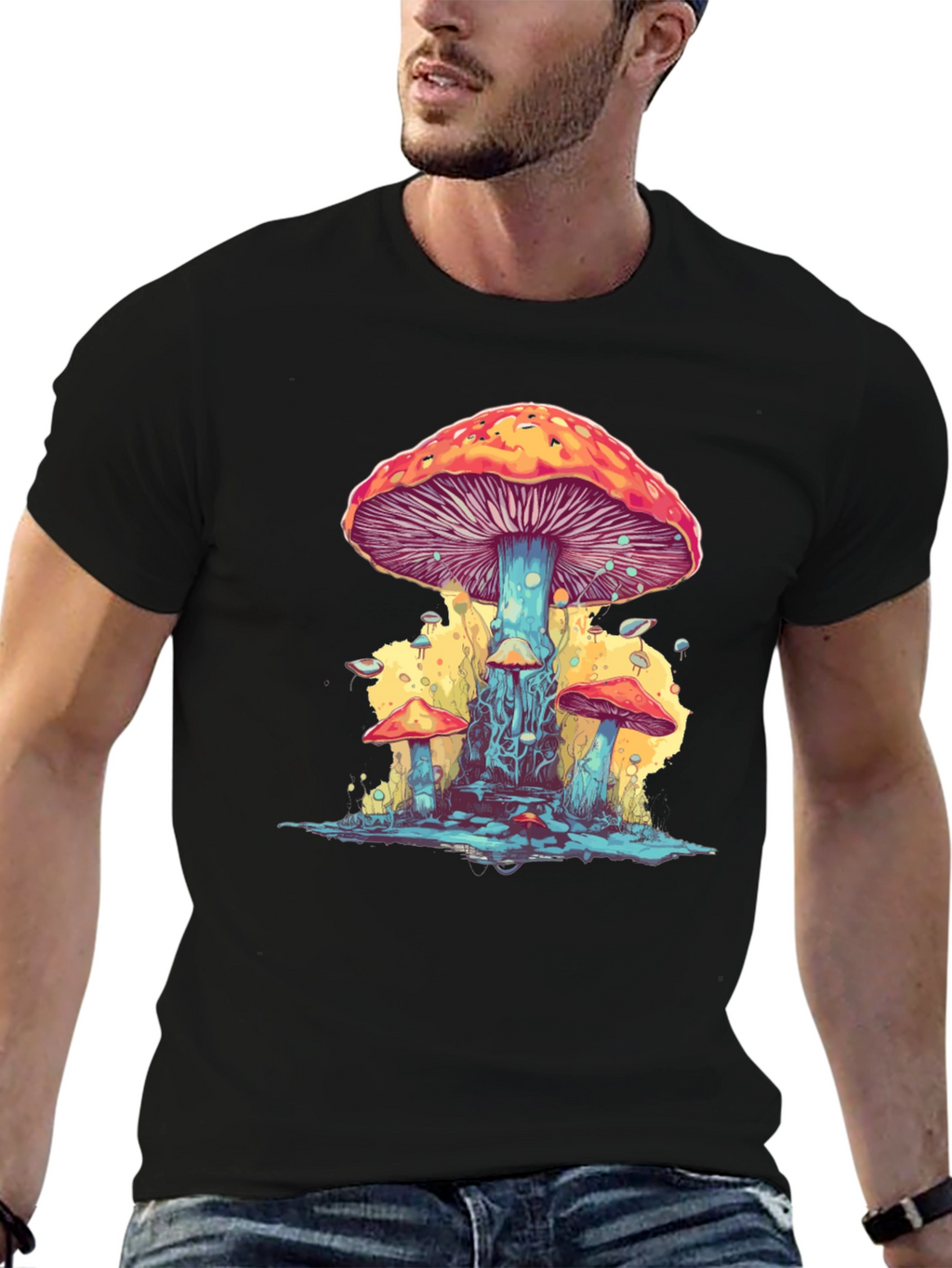 Psychedelic Mushroom Graphic Tee
