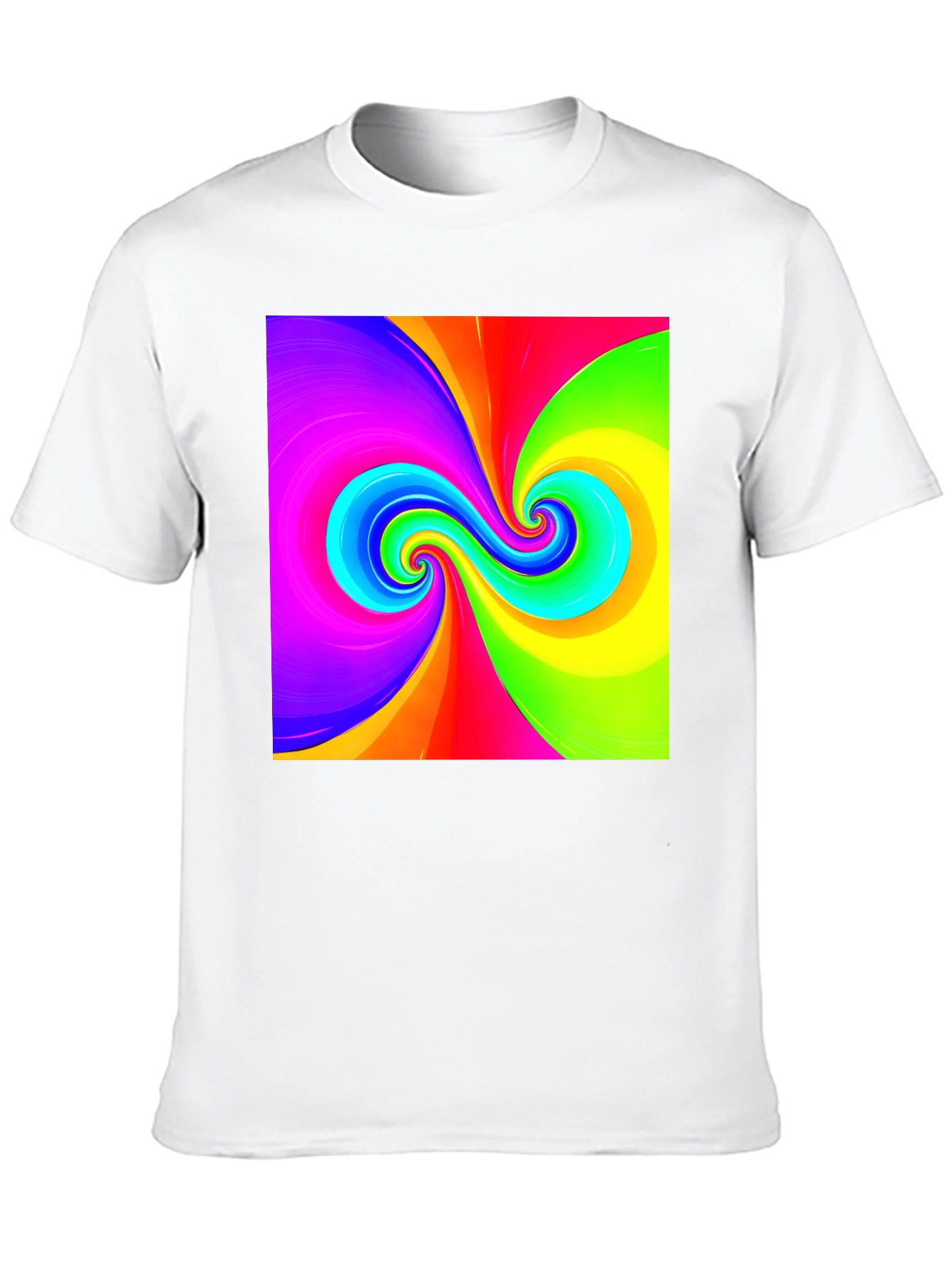 Vibrant Swirl Graphic Black T-Shirt