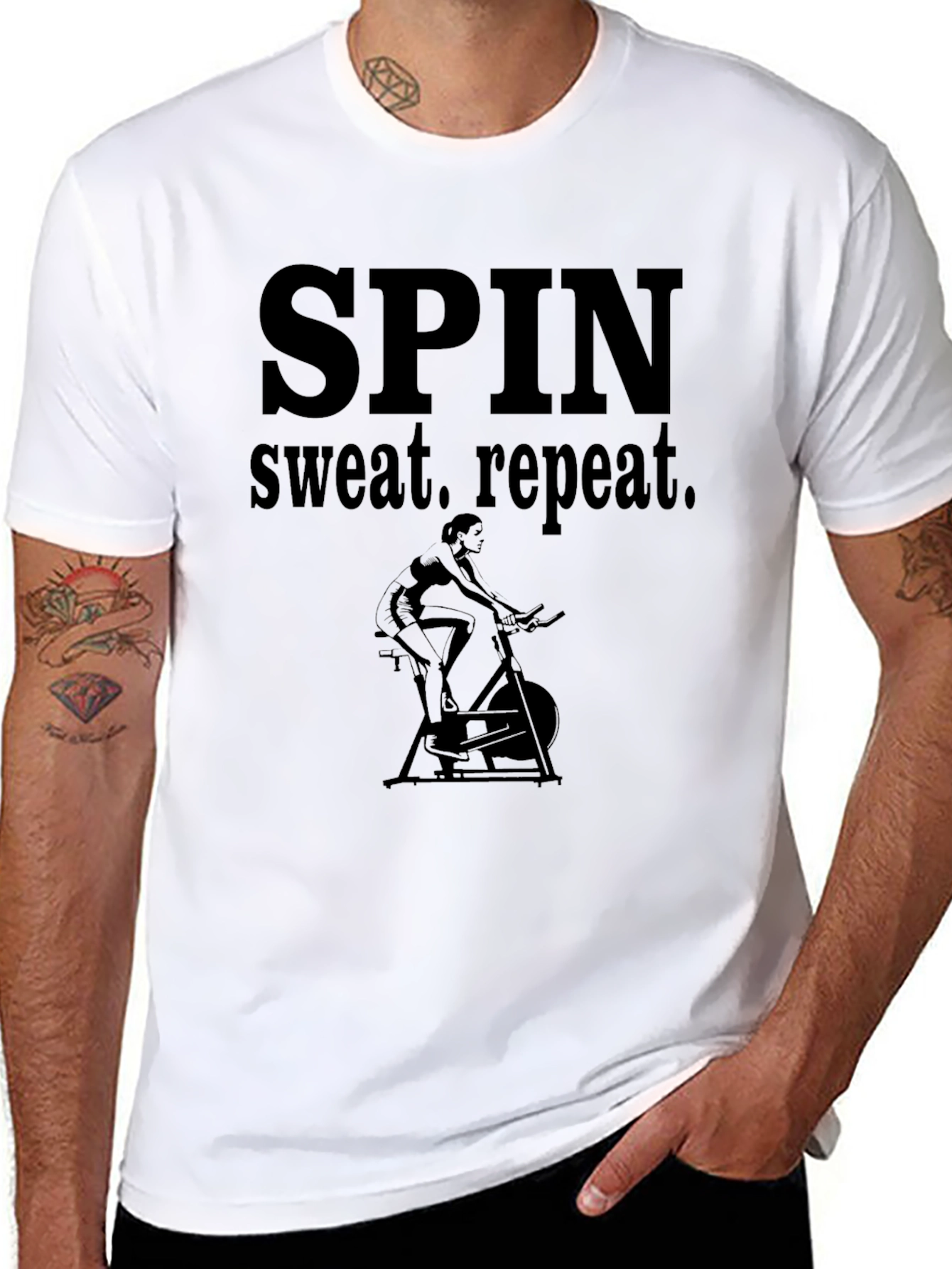 Spin Sweat Repeat Black T-Shirt