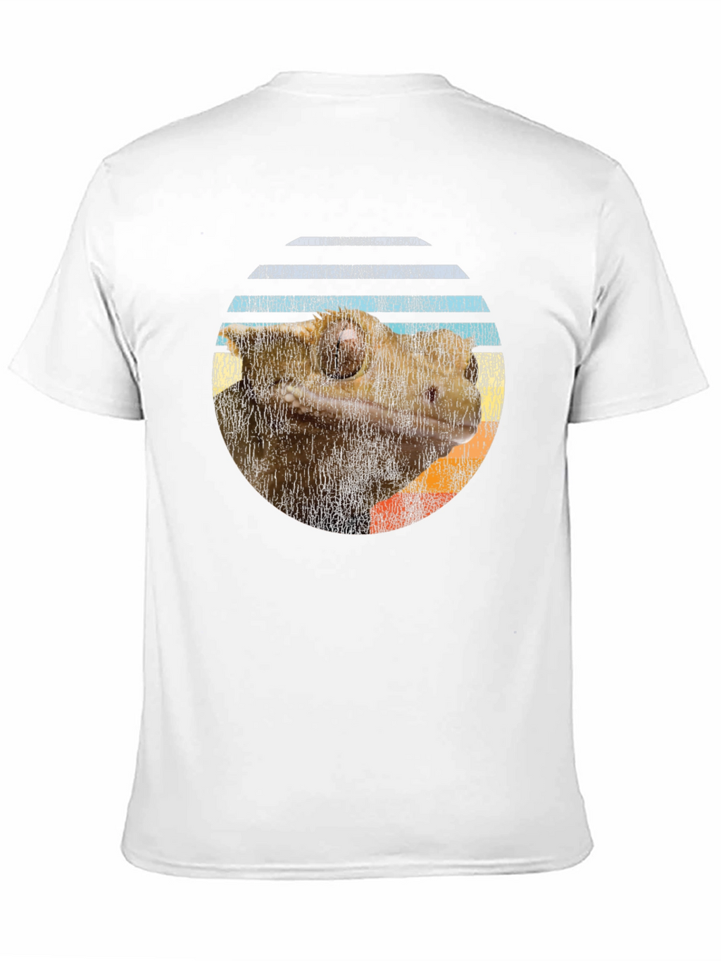 Crested Gecko Sunset T-Shirt - Reptile Lover Tee