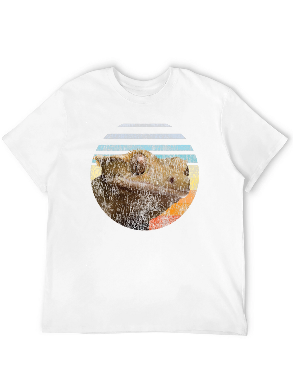 Crested Gecko Sunset T-Shirt - Reptile Lover Tee