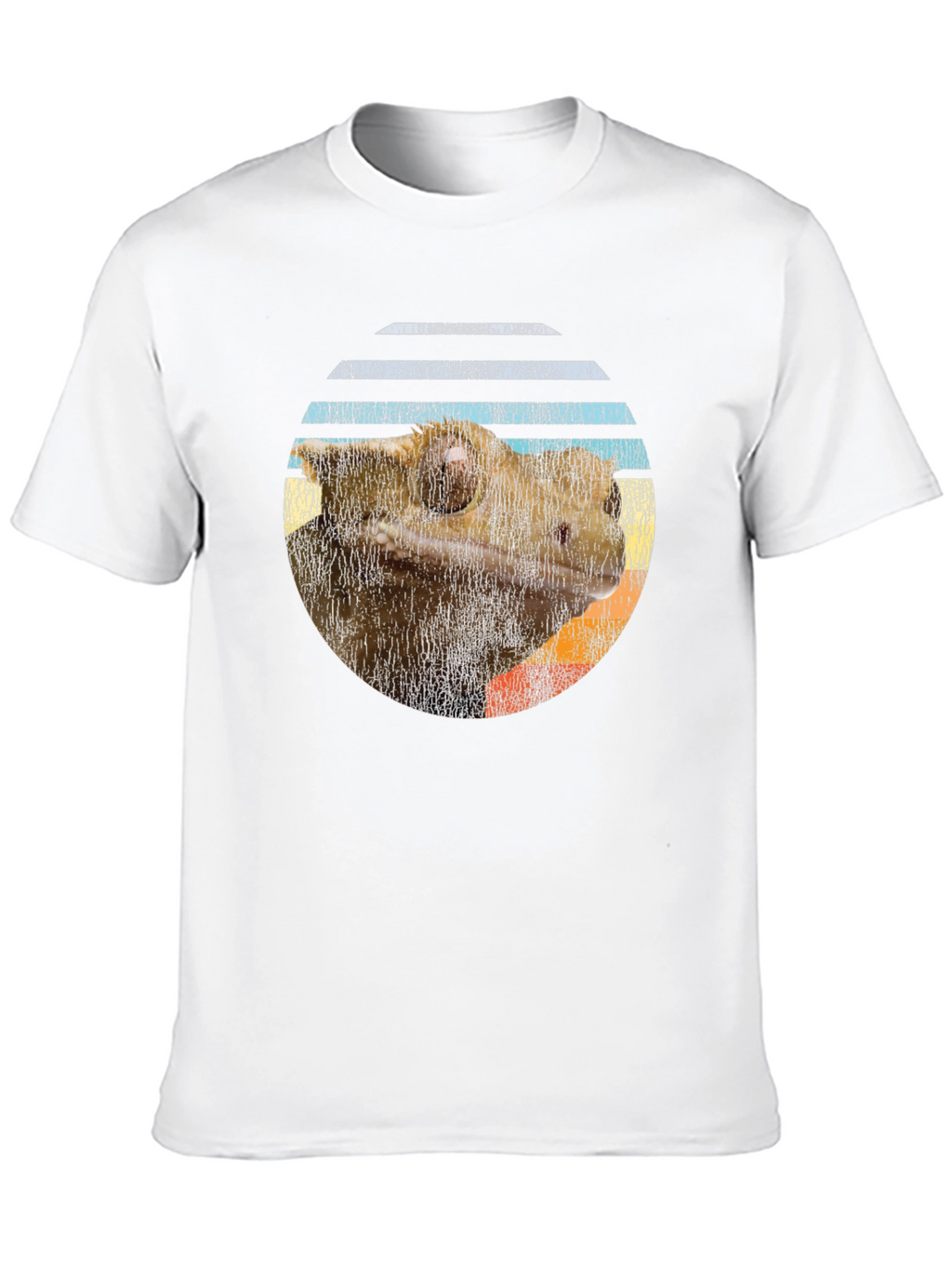 Crested Gecko Sunset T-Shirt - Reptile Lover Tee