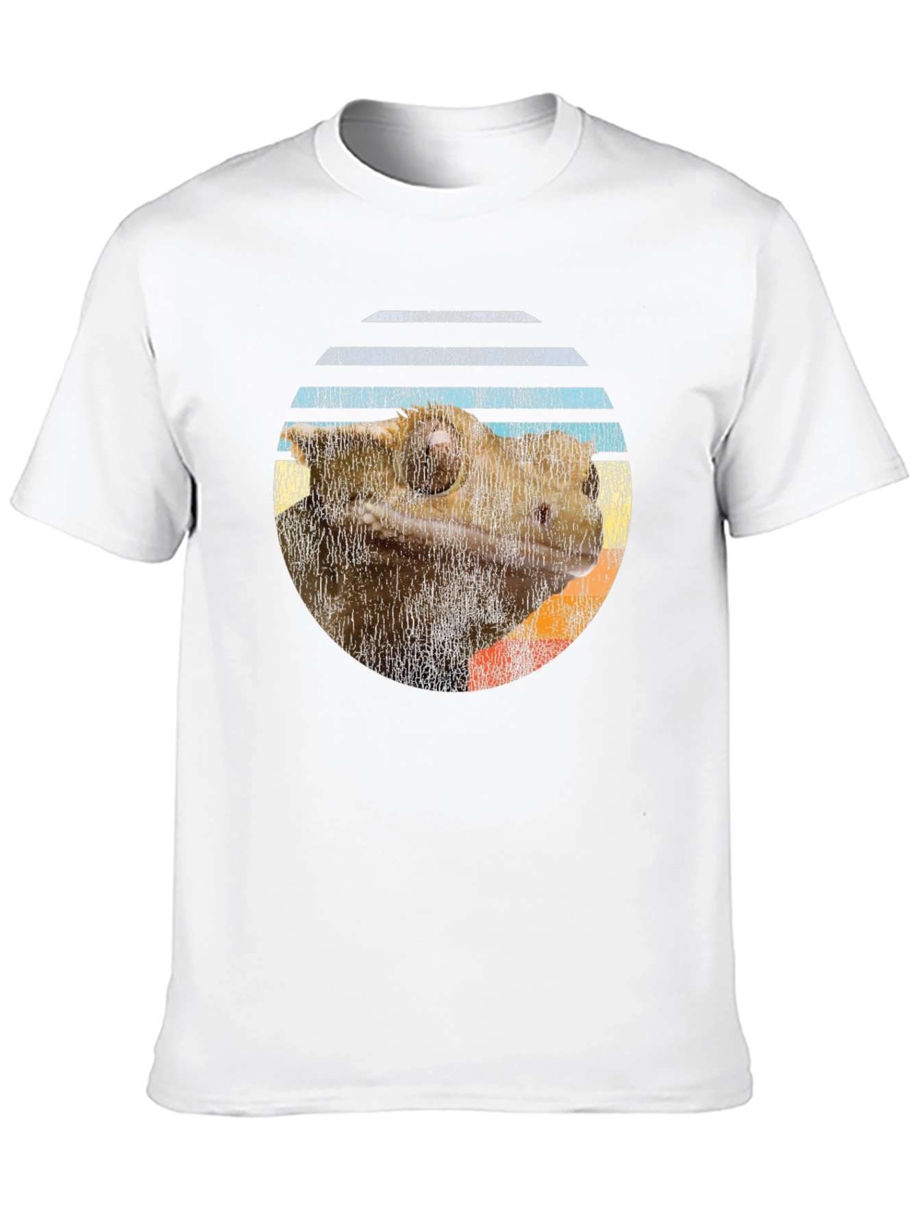 Crested Gecko Sunset T-Shirt - Reptile Lover Tee