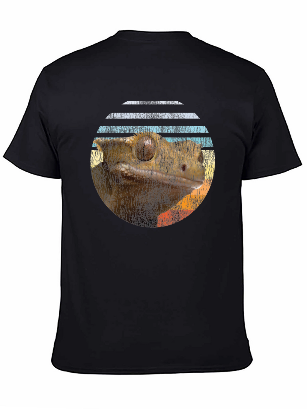 Crested Gecko Sunset T-Shirt - Reptile Lover Tee