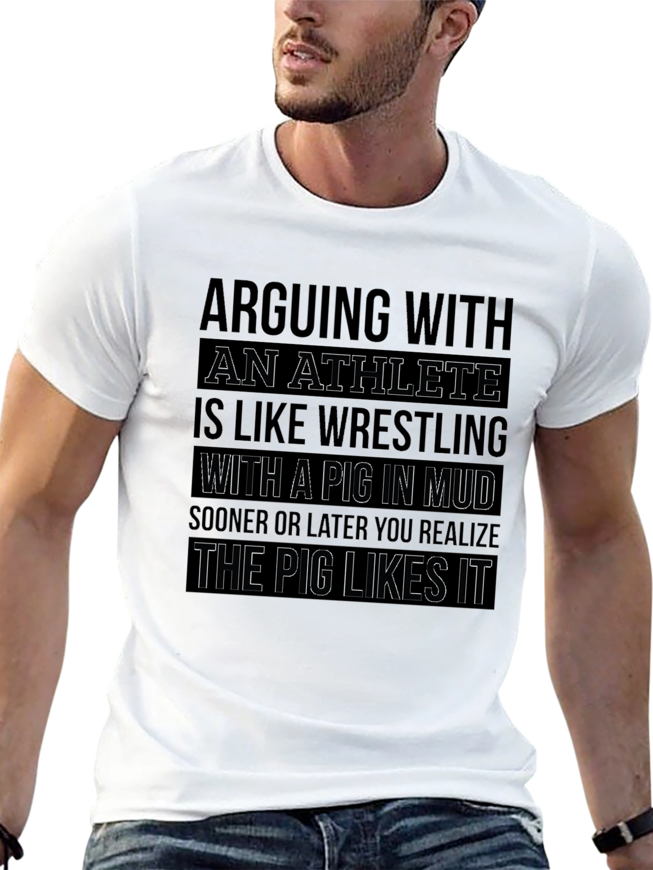 Athlete Pig in Mud T-Shirt