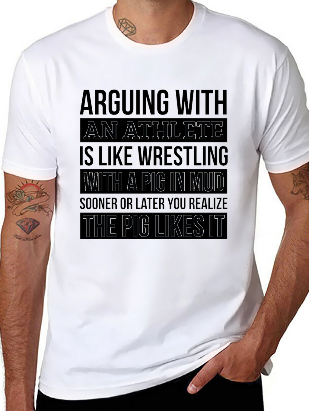 Athlete Pig in Mud T-Shirt